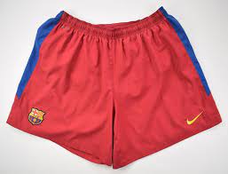 Nike Barcelona Home Shorts 2021 2022 Junior Domestic Replica Shorts  gambar png