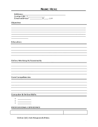 Printable Rental Credit Application Free Blank Job Form Generic