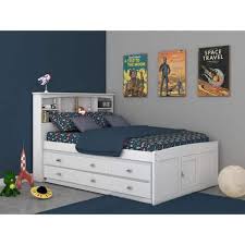 full sized captains bookcase bed