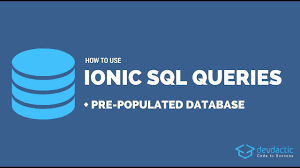 how to use ionic sqlite queries pre