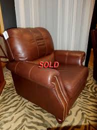 ethan allen leather recliner at the
