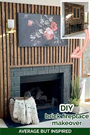 Diy Fireplace Makeover Wood Slat Fireplace