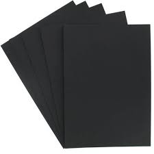 4 Black Paper U Card Brown Colour Chart Paper