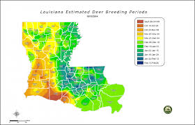 Louisiana Estimated Deer Breeding Periods Louisiana