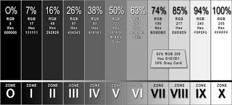 Zone System Digital Reference Chart Created By Marc Blake