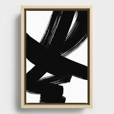 Black White Abstract Painting Art