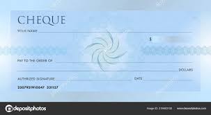 Check Template Chequebook Template Blank Blue Business Bank Cheque