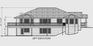 side sloping lot house plans walkout