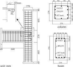 column joints with deficient beam rebar
