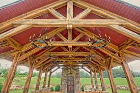 timber frame trusses create an open and