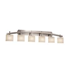 Justice Design Fusion Archway 6 Light Brushed Nickel Bath Light With Opal Shade Fsn 8596 30 Opal Nckl The Home Depot