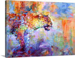 Colorful Leopard Iii Wall Art Canvas