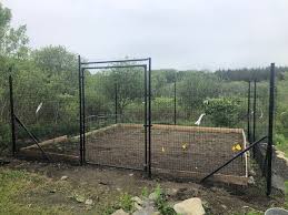Garden Fence On A Slope