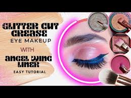 glitter cut crease eye makeup angel