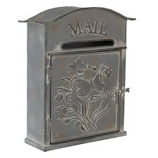 Brown Metal Rectangle Mail Postbox