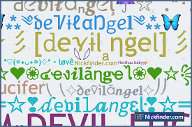 nicknames for devilangel ᵈᵉᵛⁱˡ