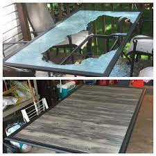Patio Table Top Redo After Glass