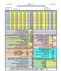 Income Tax Calculation Sheet With Excel Calculator Sa Post