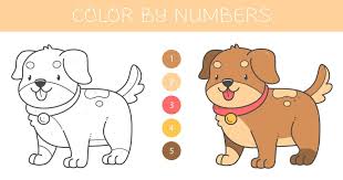 color by numbers coloring book for kids