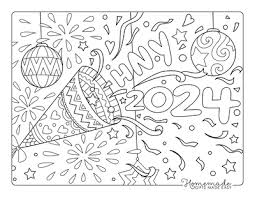 free printable new year coloring pages