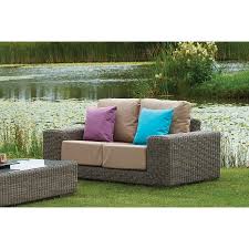 2 seater rattan garden sofa with