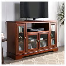 Glass Door Traditional Highboy Tv Stand