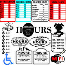 52 Business Hours Sign Templates Vector Clipart For Vinyl Cutter Ebay
