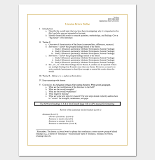 Literature Review Outline Template Literature Review