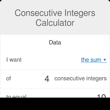 Consecutive Integers Calculator