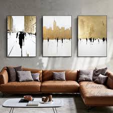 Large Abstract Cityscape Canvas Wall