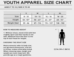 Adidas Youth Size Chart Clothing