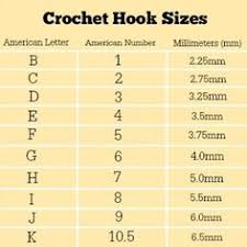 8 Best Crochet Hook Sizes Chart Images Crochet Hook Sizes