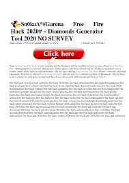 Free fire diamond hack free fire diamond hack no human verification. Https Www Eu Japan Eu Sites Default Files Webform Sn0kaa Garena Free Fire Hack Diamonds Generator Baje Pdf