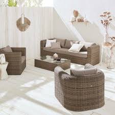 5 seater round rattan garden sofa set