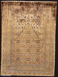 antique persian tabriz silk rug n
