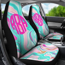 Monogrammed Car Seat Covers Marble