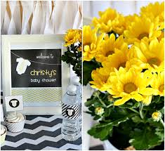 yellow baby shower decorating ideas