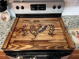 Solid Wood Flat Glass Stove Top