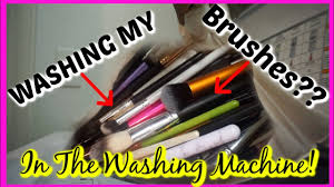 clean your makeup brushes in the washer