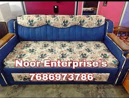 cotton 3 seater sofa bed