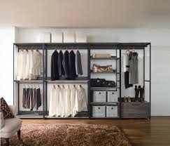 rustic gray wood closet system
