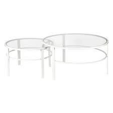 Nested Metal Glass Coffee Table