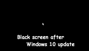 black screen is caused after windows 10