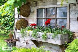 Diy Garden Shed Window Boxes Filled