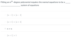 Fitting An Nth Degree Polynomial