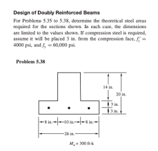 design of doubly reinforced beams