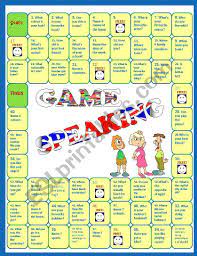 speaking activity revision board game