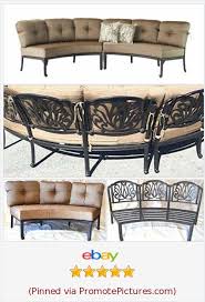 Cast Aluminum Curved Outdoor Sofa