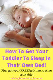 transition a toddler into their own bed
