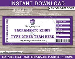 sacramento kings game ticket gift
